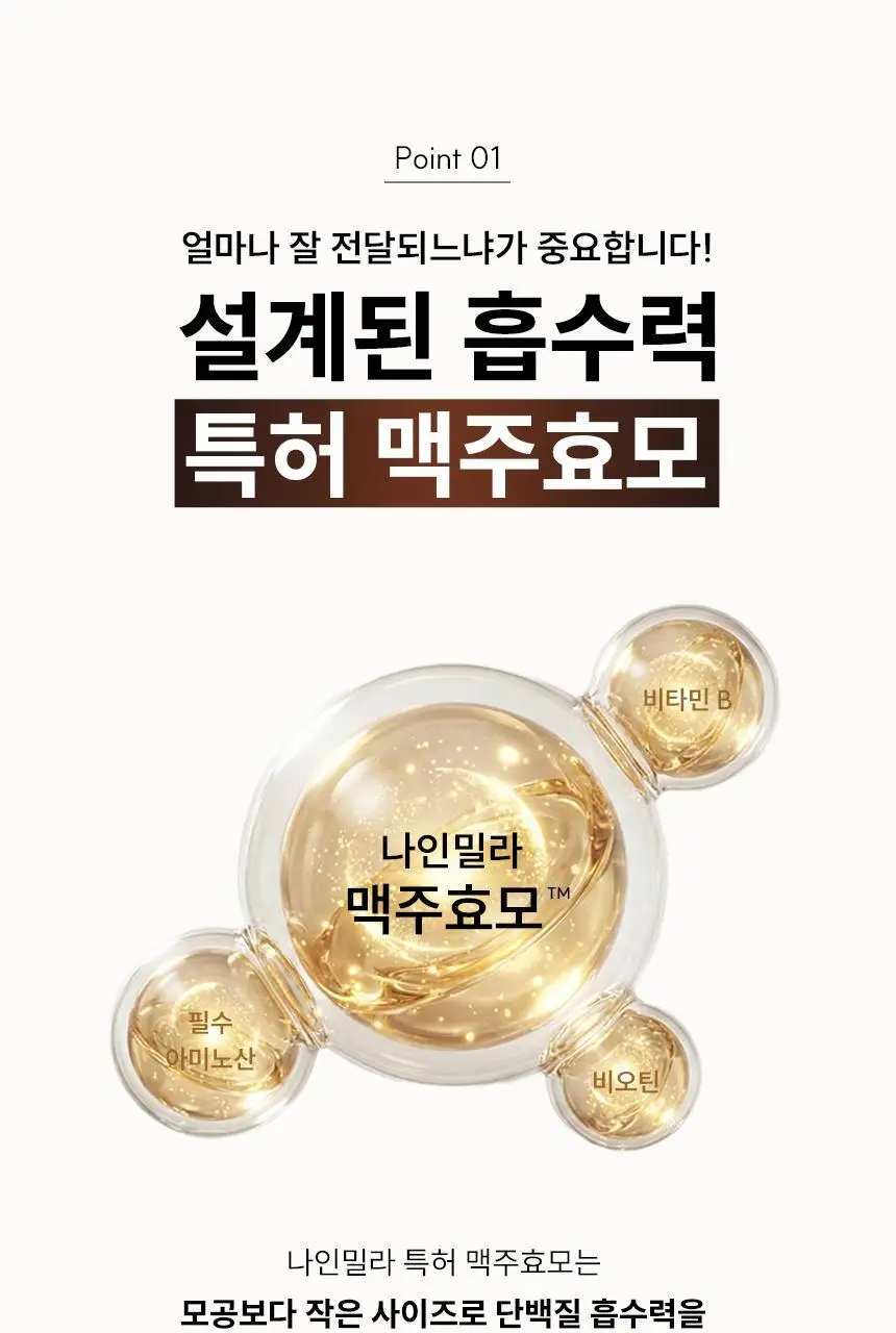 [1등 탈모샴푸 / 특허 맥주효모] 나인밀라 카밍비어 맥주효모 샴푸 500ml 단독 기획 (+샴푸 60ml 증정) 상세페이지 5